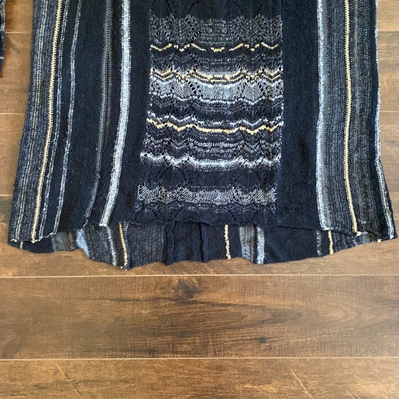 Free People - Sweater Tunic - Black Grey Tan - Small - Picture 4 of 7